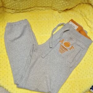 Abercrombie & Fitch Kids Gray Joggers with Orange Logo